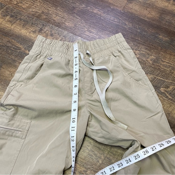 FIGS Zamora Fionlite Jogger Scrub Pants Women XS Light Oak Mesh Lined - Picture 3 of 10